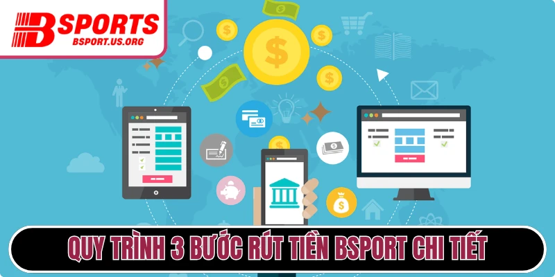  Quy trình 3 bước rút tiền Bsport chi tiết