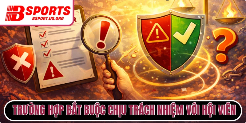 Các trường hợp bắt buộc chịu trách nhiệm với hội viên